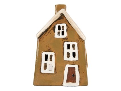 Dekorativní domeček na čajovou svíčku Clayre & Eef 6CE2187 12x8x17 cm