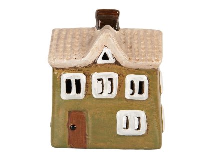 Dekorativní domeček na čajovou svíčku Clayre & Eef 6CE2188 11x7x13 cm