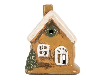 Dekorativní domeček na čajovou svíčku Clayre & Eef 6CE2189 9x7x11 cm