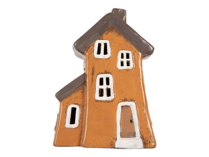 Dekorativní domeček na čajovou svíčku Clayre & Eef 6CE2190 16x11x20 cm