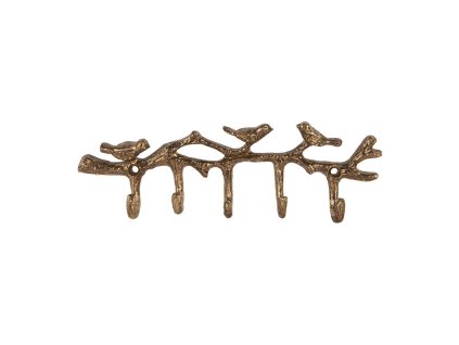 Nástěnný kovový věšák BIRDS Clayre & Eef 6Y5883 18x2x6 cm