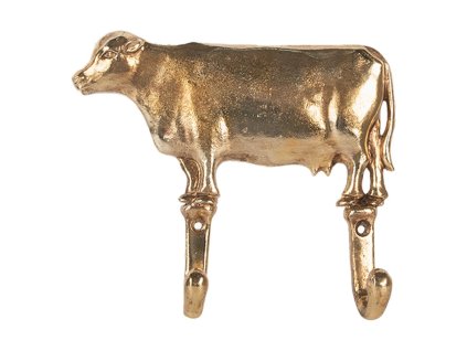 Nástěnný kovový háček COW Clayre & Eef 6Y5895 17x4x15 cm