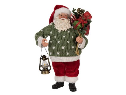 Dekorativní figurka Santa Clause Clayre & Eef 65592 17x11x27 cm