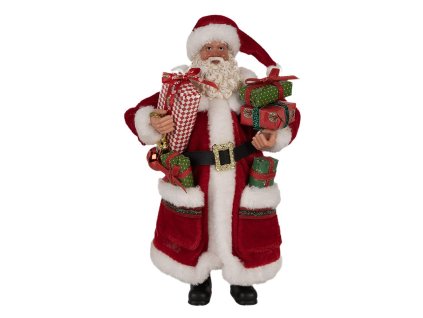 Dekorativní figurka Santa Clause Clayre & Eef 65594 16x10x27 cm