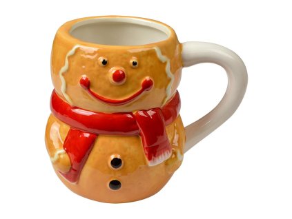 Keramický hrnek GINGERBREAD MAN Clayre & Eef 6CEMU0191 14x9x12 cm / 525 ml