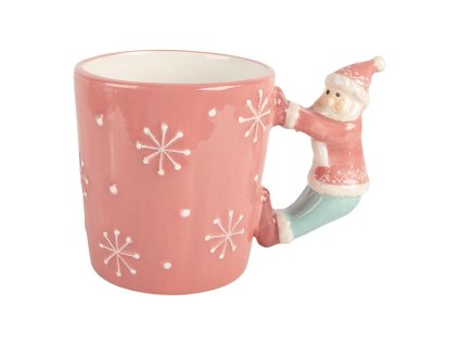 Keramický hrnek SANTA CLAUS Clayre & Eef 6CEMU0200P 15x10x11 cm / 400 ml