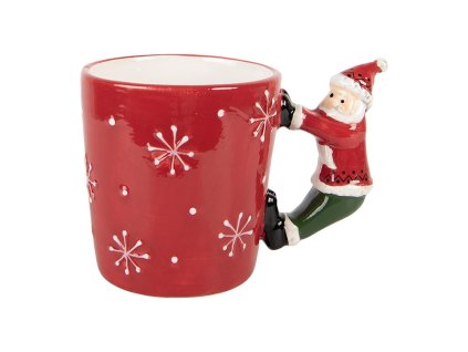 Keramický hrnek SANTA CLAUS Clayre & Eef 6CEMU0200R 15x10x11 cm / 400 ml