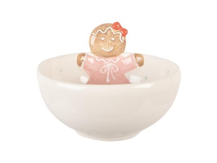 Keramická miska GINGERBREAD MAN Clayre & Eef 6CE2216 18x17x12 cm / 700 ml