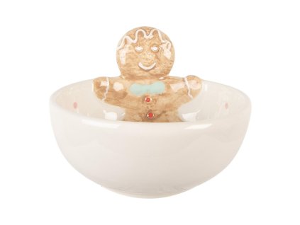 Keramická miska GINGERBREAD MAN Clayre & Eef 6CE2217 Ø 13x9 cm / 250 ml