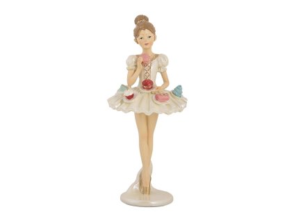 Dekorativní figurka baletky Clayre & Eef 6PR5643 Ø 10x24 cm