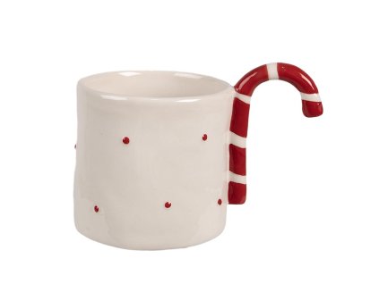 Keramický hrnek CANDY CANE Clayre & Eef 6CEMU0153 14x9x10 cm / 325 ml