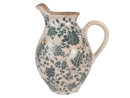 Dekorativní keramický džbánek OLD-FASHIONED CHIC Clayre & Eef 6CE2237M 21x16x25 cm