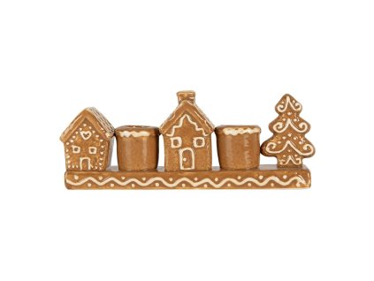 Keramický svícen HOUSE Clayre & Eef 6CE2327 21x4x8 cm