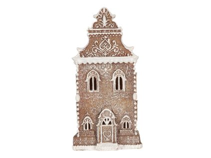 Dekorativní perníková chaloupka s LED osvětlením Clayre & Eef 6PR5806 LED 17x15x35 cm