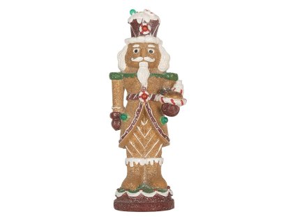 Dekorativní figurka Louskáčka s LED osvětlením Clayre & Eef 6PR5829 13x10x31 cm / 3xAAA