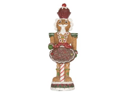 Dekorativní figurka Louskáčka s LED osvětlením Clayre & Eef 6PR5831 12x10x35 cm / 3xAAA