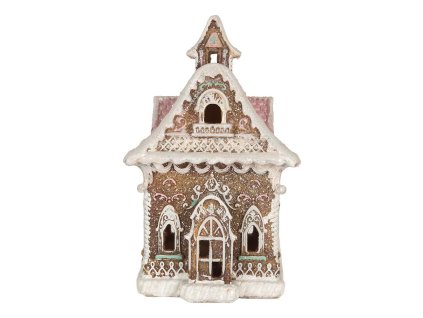 Dekorativní perníková chaloupka s LED osvětlením Clayre & Eef 6PR5833 LED 16x15x25 cm
