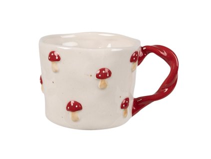 Keramický hrnek MUSHROOMS Clayre & Eef 6CEMU0151 13x9x7 cm / 200 ml