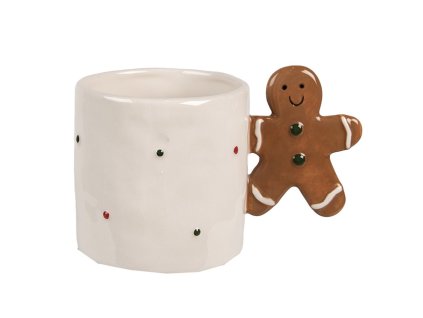 Keramický hrnek GINGERBREAD MEN Clayre & Eef 6CEMU0152 15x9x9 cm / 325 ml