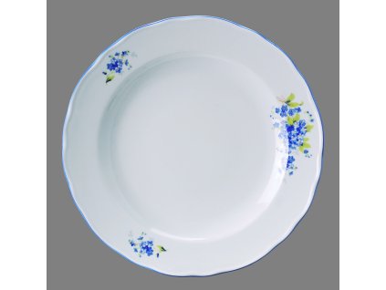 Talíř mělký 24 cm Rokoko pomněnky II.jakost