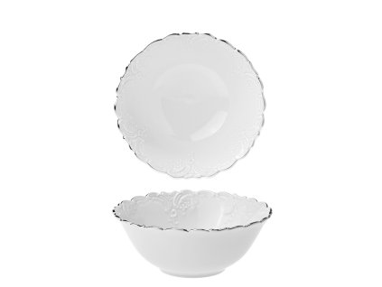 Miska kompotová hlukoká 15 cm Opera s platinovou linkou