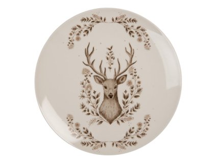 Porcelánový dezertní talíř GENTLE WILDERNESS Clayre & Eef GTWDP Ø 20x2 cm