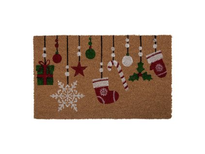 Kokosová rohožka CHRISTMAS Clayre & Eef MC276 75x45 cm