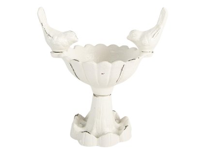 Kovové krmítko nebo pítko pro ptáčky Clayre & Eef 6Y5741 14x10x15 cm