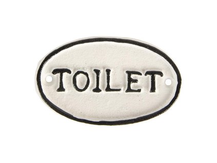 Kovová cedulka TOILET Clayre & Eef 6Y5768 10x1x6 cm