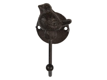Nástěnný kovový háček BIRD Clayre & Eef 6Y5770 5x9x10 cm