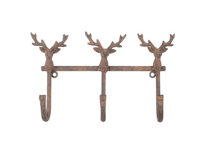 Nástěnný kovový věšák DEER Clayre & Eef 6Y5948 27x5x15 cm