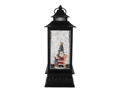 Vánoční lucerna s LED osvětlením a melodií Clayre & Eef 66411 10x10x28 cm / 3xAA