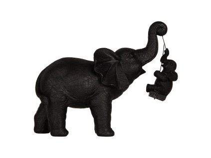 Dekorativní figurka slona se slůnětem Clayre & Eef 6PR5910 20x8x18 cm