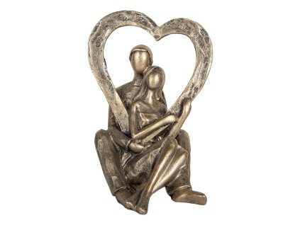 Dekorativní figurka sedícího páru Clayre & Eef 6PR5911 11x10x15 cm