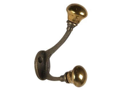 Kovový háček Clayre & Eef 6Y4586GO 3*5*9 cm