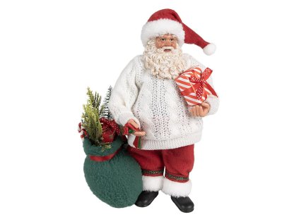 Dekorativní figurka Santa Clause Clayre & Eef 65599 18x13x27 cm
