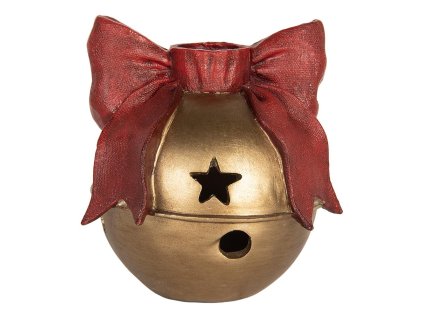 Polyrezinový svícen JINGLE BELL Clayre & Eef 6PR5767 13x12x13 cm
