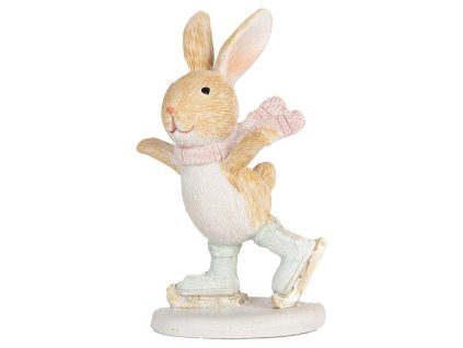 Dekorativní figurka králíka na bruslích Clayre & Eef 6PR5887 6x5x10 cm