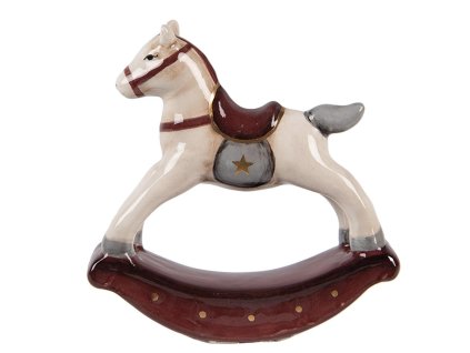 Dekorativní figurka houpacího koníka Clayre & Eef 6CE2248 10x3x10 cm