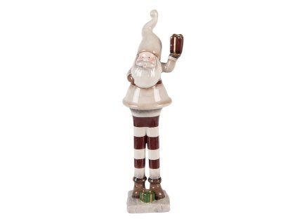 Dekorativní figurka Santa Clause Clayre & Eef 6CE2252 9x8x30 cm