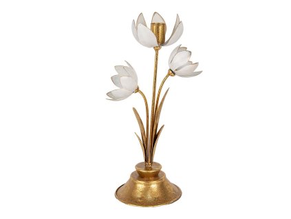 Kovový svícen FLOWER Clayre & Eef 6Y5805 16x11x30 cm