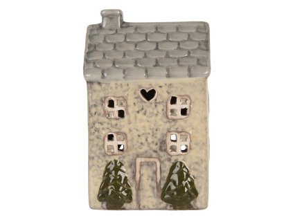 Dekorativní domeček na čajovou svíčku Clayre & Eef 6CE2277 9x8x15 cm
