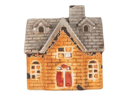 Dekorativní domeček na čajovou svíčku Clayre & Eef 6CE2283 13x8x14 cm