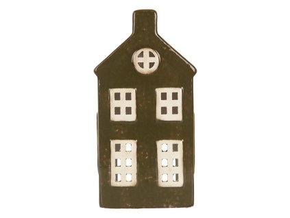 Dekorativní domeček na čajovou svíčku Clayre & Eef 6CE2285 8x6x16 cm