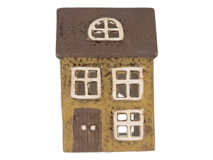 Dekorativní domeček na čajovou svíčku Clayre & Eef 6CE2286 10x7x14 cm