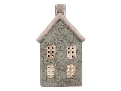 Dekorativní domeček na čajovou svíčku Clayre & Eef 6CE2292 8x7x14 cm