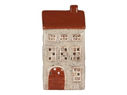 Dekorativní domeček na čajovou svíčku Clayre & Eef 6CE2296 12x8x24 cm