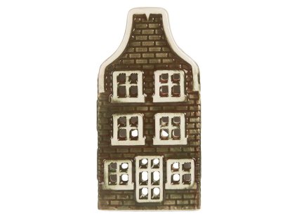 Dekorativní domeček na čajovou svíčku Clayre & Eef 6CE2298 7x7x14 cm