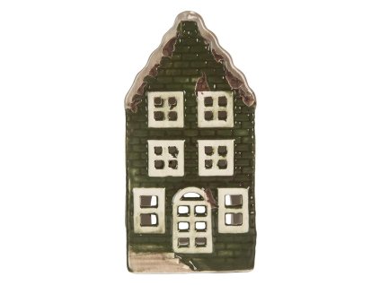 Dekorativní domeček na čajovou svíčku Clayre & Eef 6CE2301 7x7x14 cm