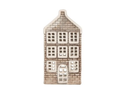 Dekorativní domeček na čajovou svíčku Clayre & Eef 6CE2304 7x7x14 cm
